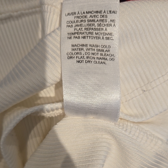 White Ribbed Tank Top - Picture 6 of 6